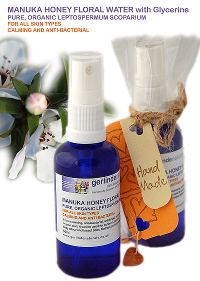 Pure Organic Manuka Honey Floral Water / Toner 100ml - Calming And Antibacterial