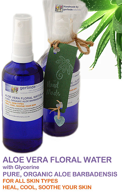 Pure Organic Aloe Vera Juice / Floral Water / Toner 100ml - Heal And Soothe Your Skin